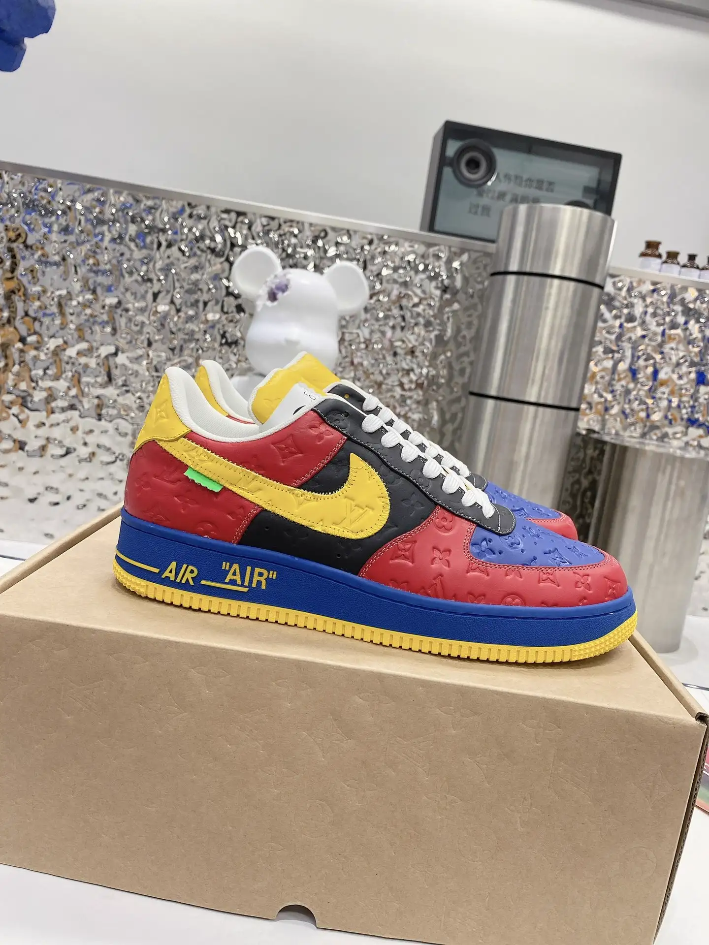 Louis Vuitton x Air Force 1 Brown Board Shoes image 1