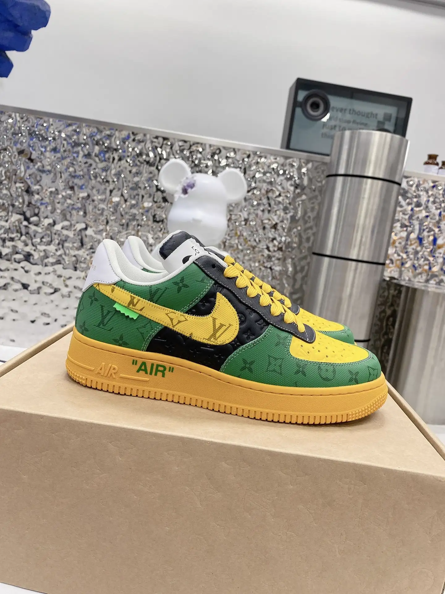Louis Vuitton x Air Force 1 Brown Board Shoes image 1