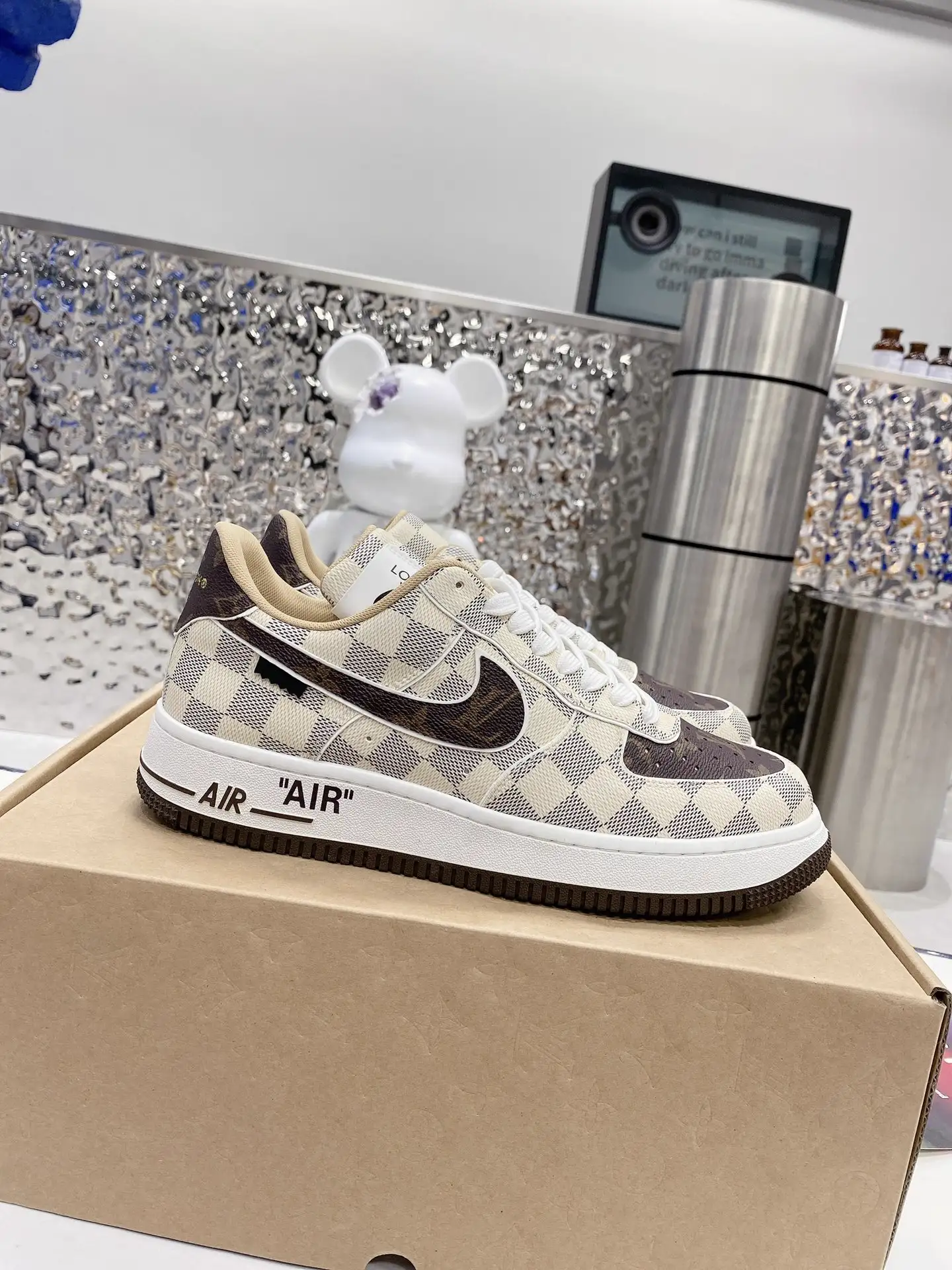 Louis Vuitton x Air Force 1 Brown Board Shoes image 1