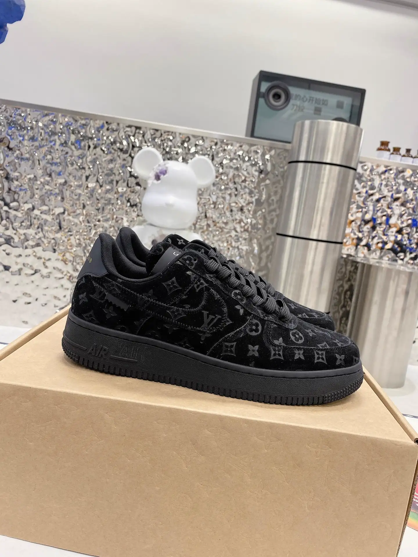 Louis Vuitton x Air Force 1 Brown Board Shoes image 1