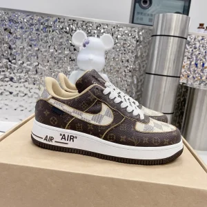 Louis Vuitton x Air Force 1 Brown Board Shoes image 1