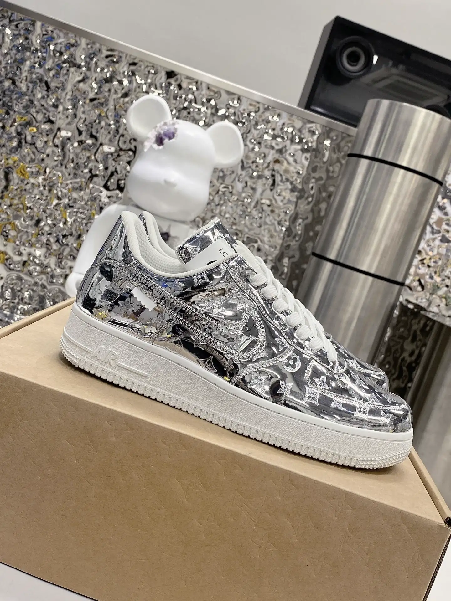 Louis Vuitton x Air Force 1 Brown Board Shoes image 1