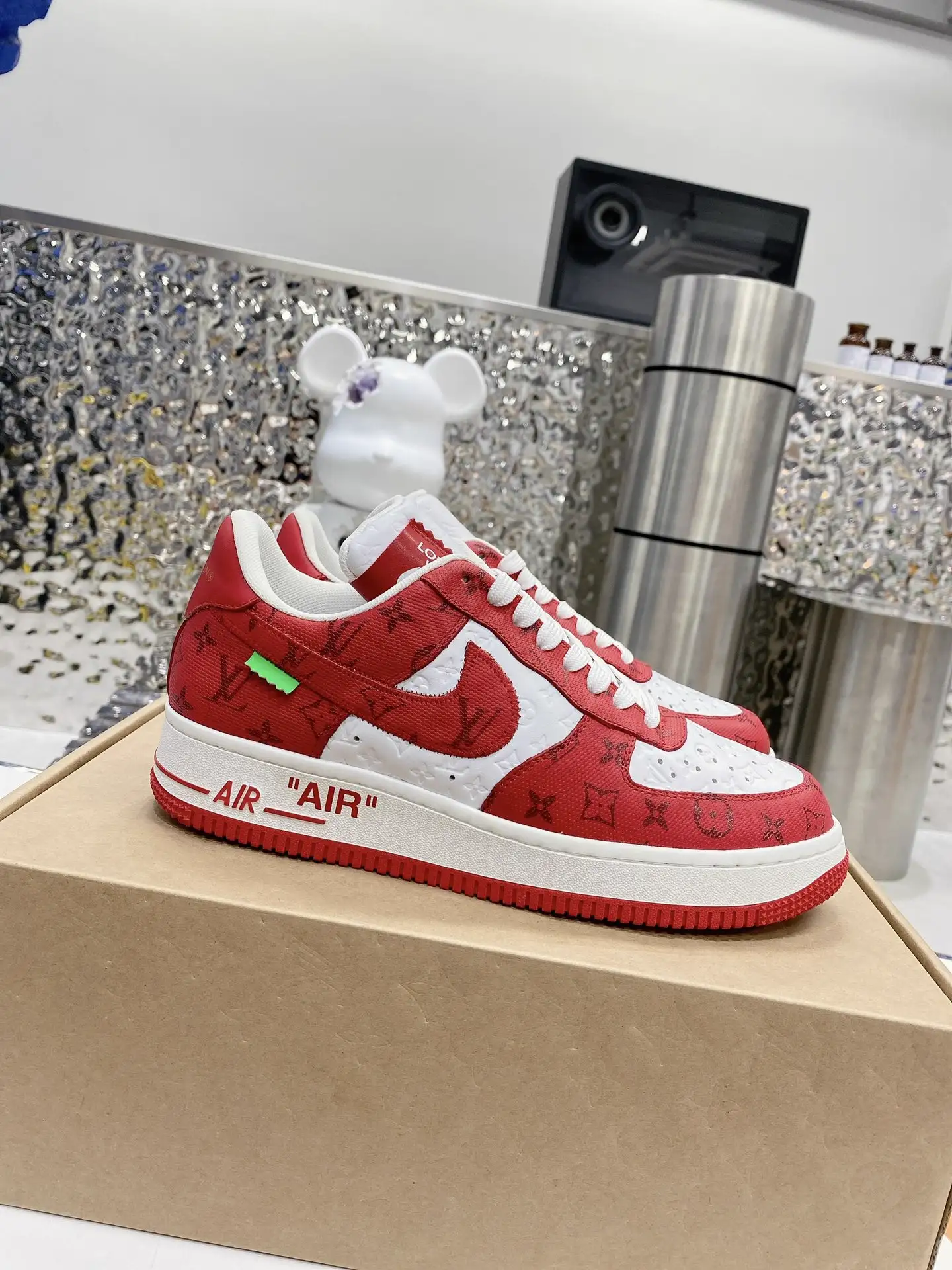 Louis Vuitton x Air Force 1 Brown Board Shoes image 1