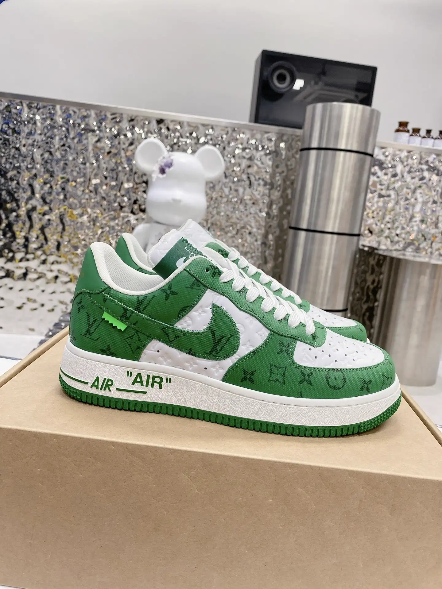 Louis Vuitton x Air Force 1 Brown Board Shoes image 1
