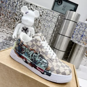 Louis Vuitton x Air Force 1 Brown Fashion Sneakers image 1