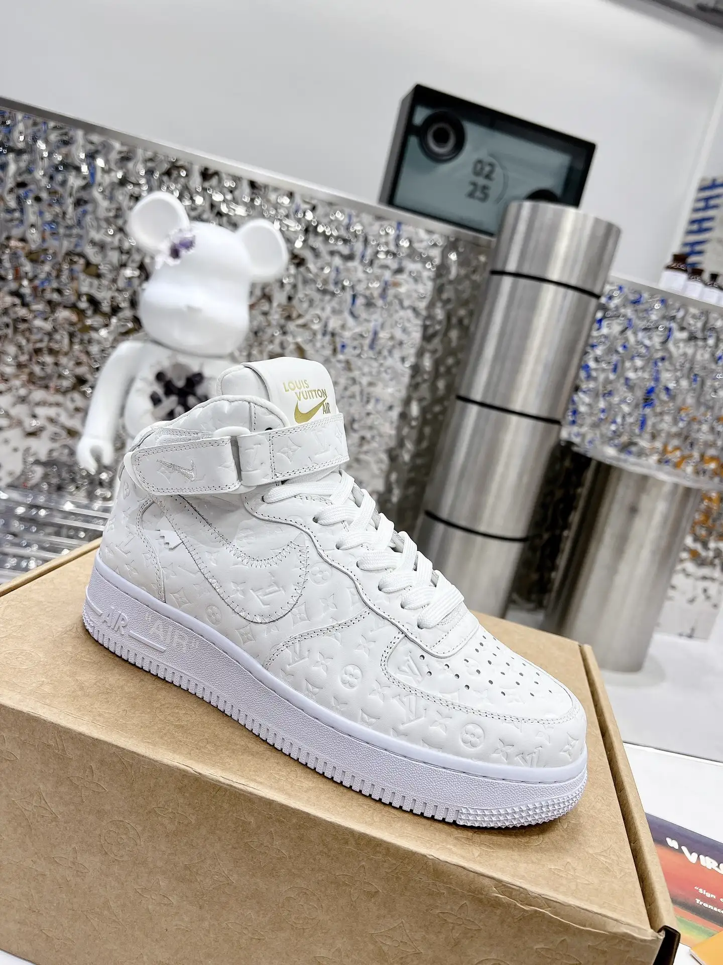 Louis Vuitton x Air Force 1 Brown Fashion Sneakers image 1