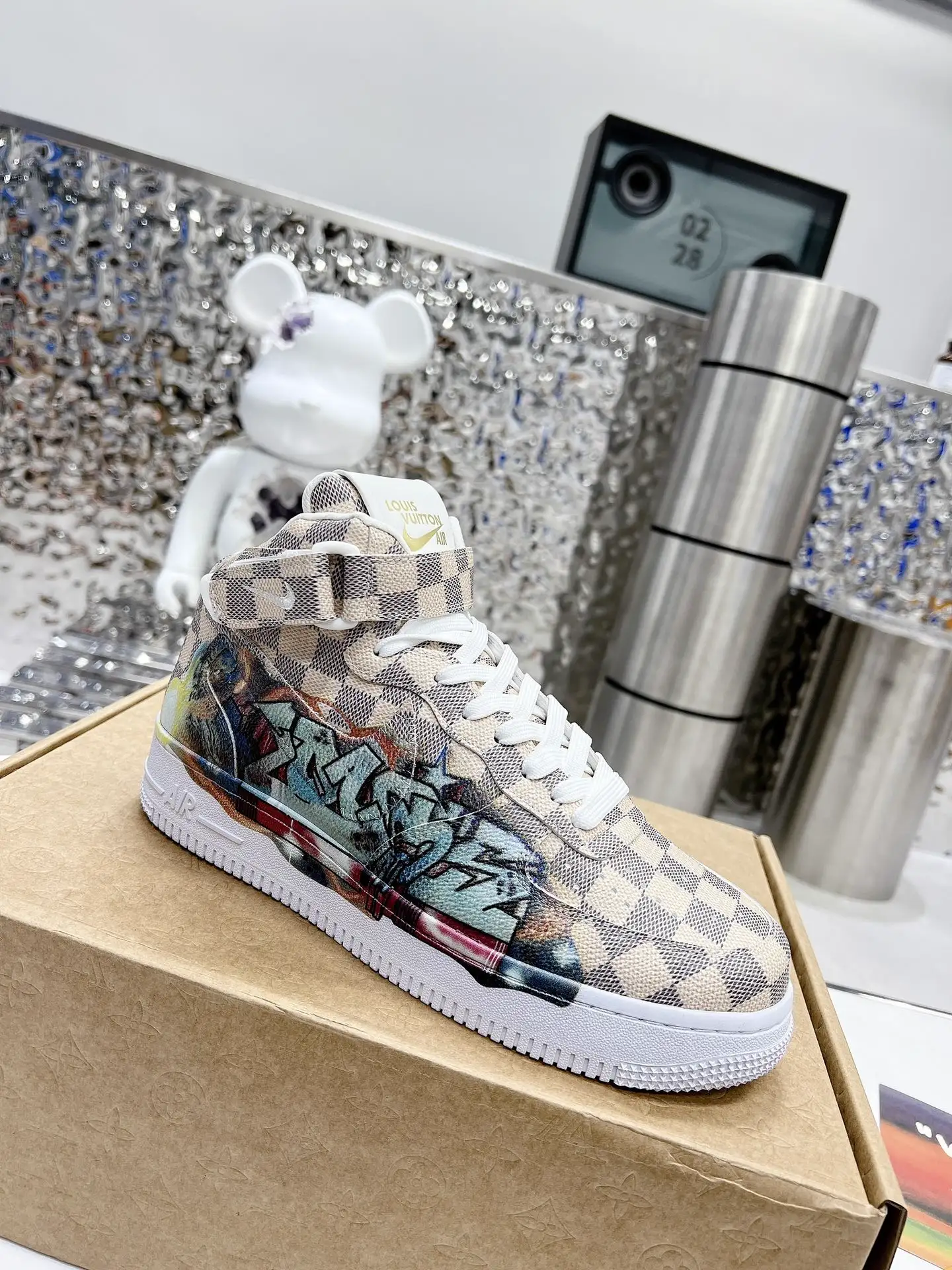 Louis Vuitton x Air Force 1 Brown Board Shoes image 1