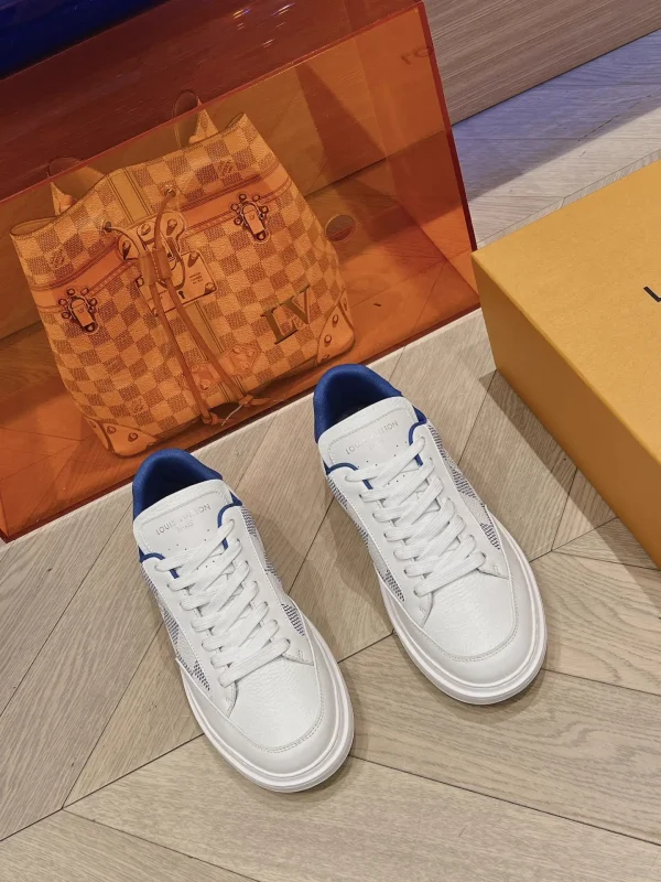 LV 2023 Men's Height-Increasing White Sneakers image 1