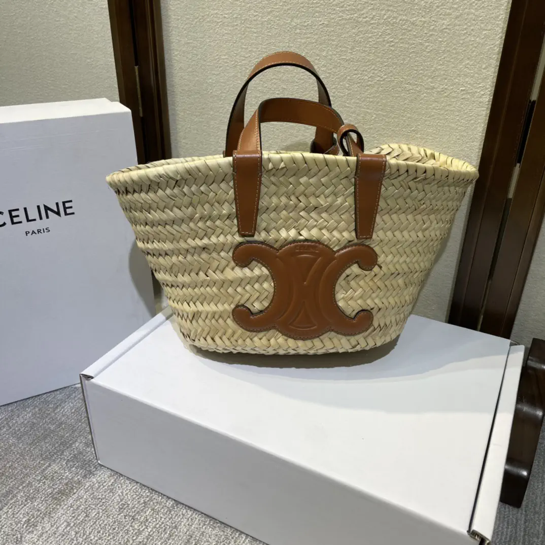 CELINE Teen Triomphe Classic Woven Basket Bag image 1
