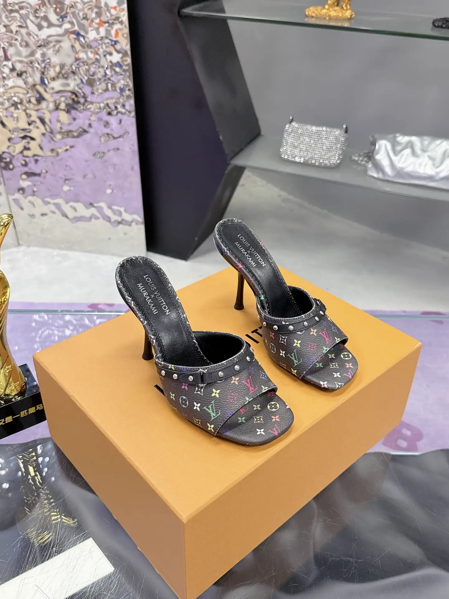 LV x Takashi Murakami Kitten Heel Sandals image 1