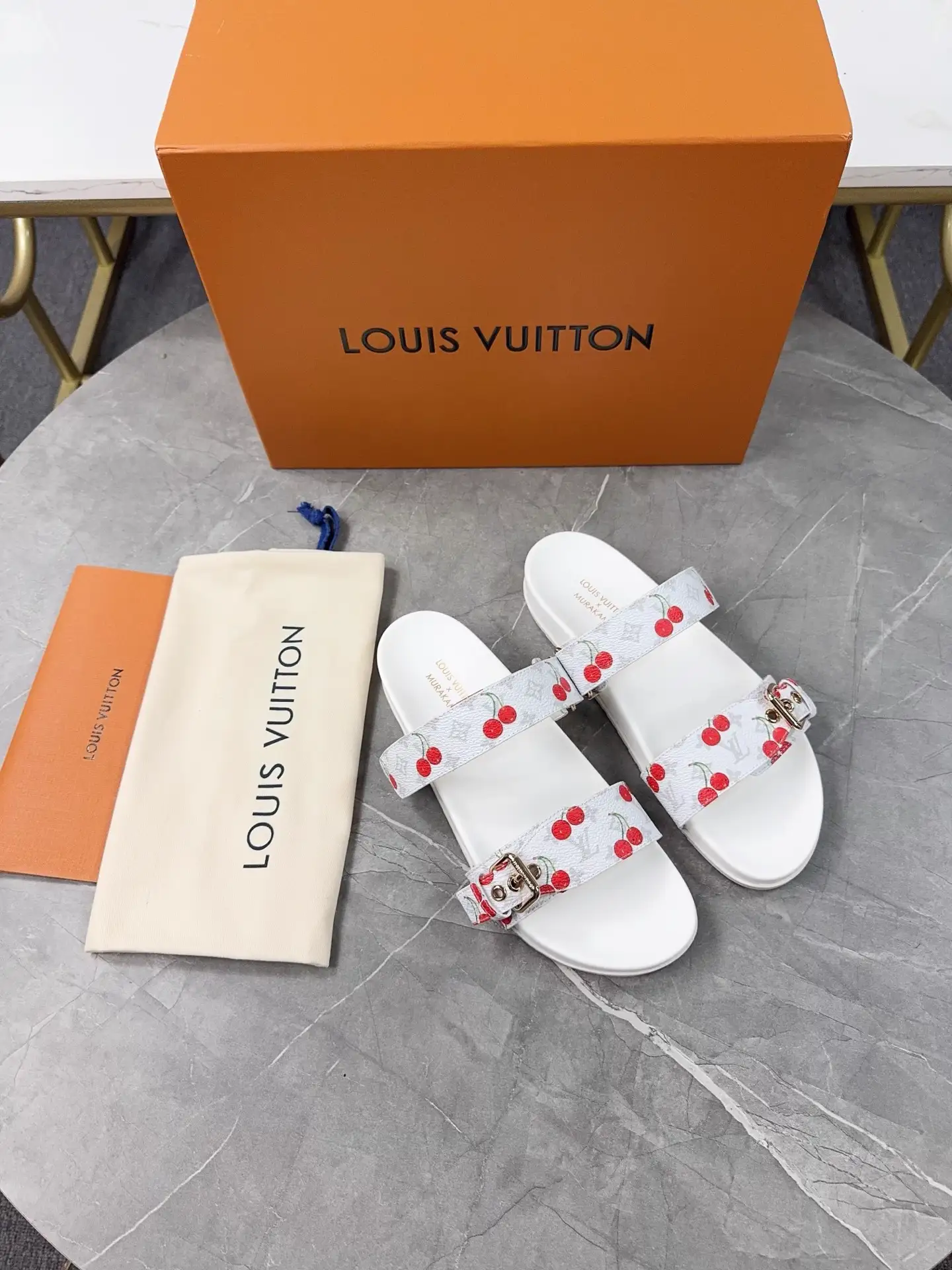 LV 2025 Spring Summer Slides with Adjustable Buckle Strap image 1