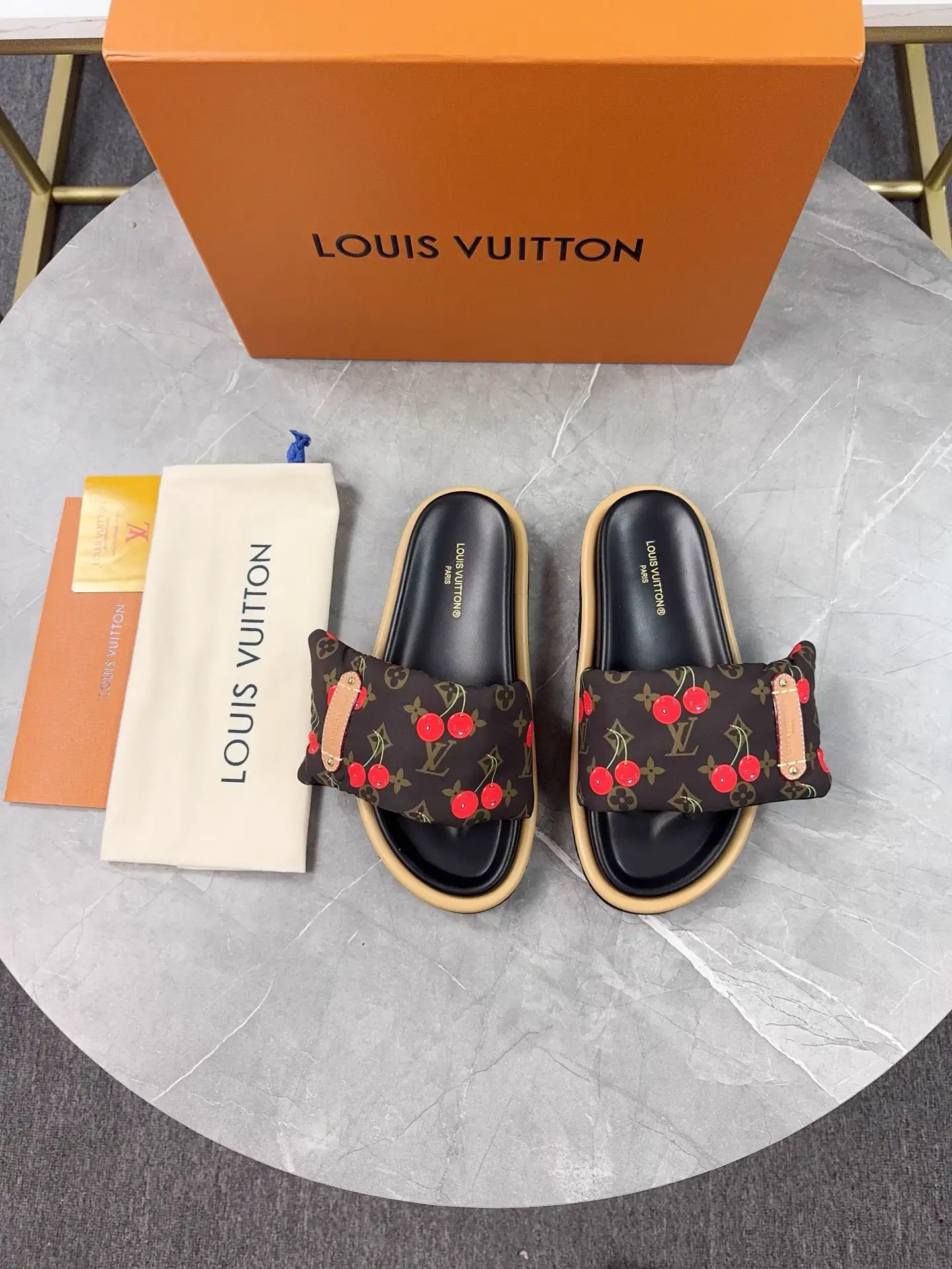2025 Embossed Logo Sandals Pool image 1