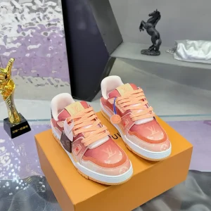 LV Trainer Sneakers with Studded Leather Uppers image 1