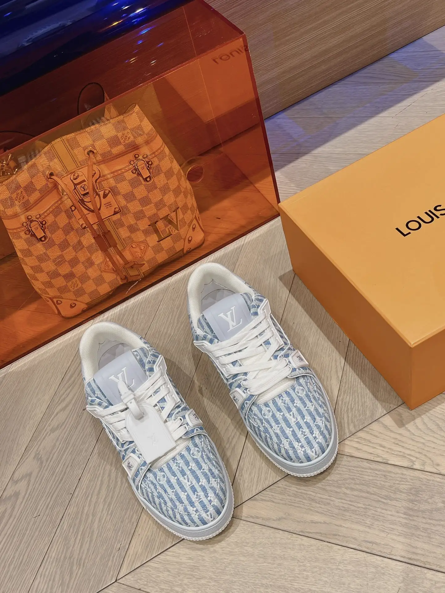 LV Trainer PVC Sneakers Couple Style image 1