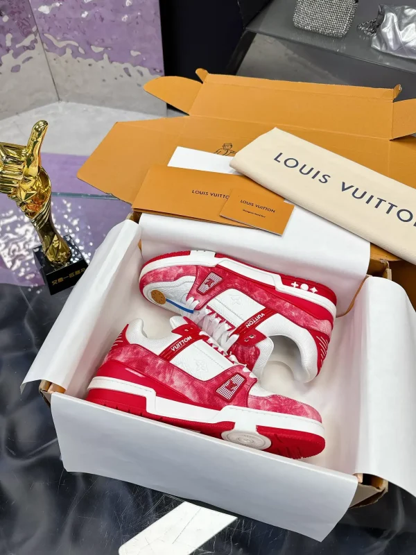 LV Trainer Maxi Sneakers - Washed Two-Tone Denim and Cowhide Leather image 1