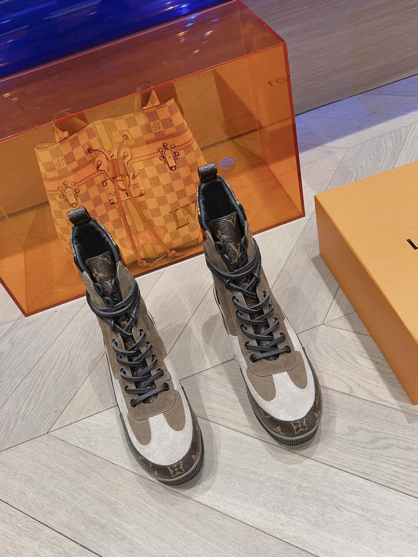 Classic LV High-Heel Martin Boots image 1