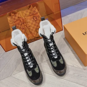 Classic LV Monogram High Heel Martin Boots image 1