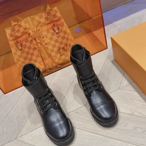 Classic Martin Boots with Round Toe and Monogram Motif image 1
