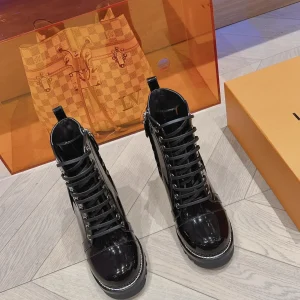 Women's High-Heel Boots with Monogram Pattern and 9cm Heel image 1