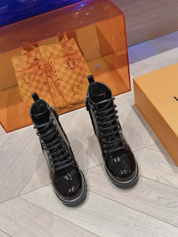 Women's High-Heel Boots with Monogram Pattern and 9cm Heel image 1
