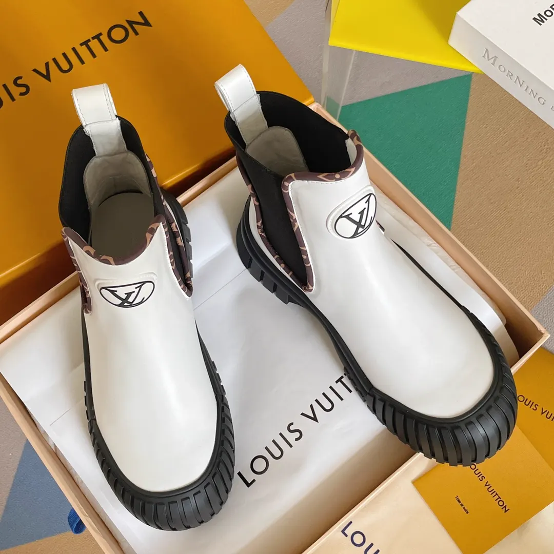 Ruby Series Monogram Thick Sole Chelsea Ankle Boots image 1