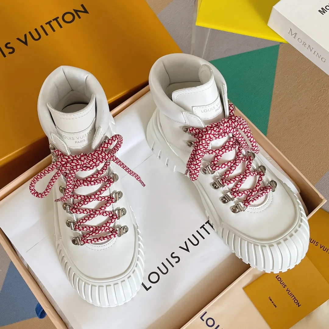 Ruby Monogram Lace-Up Platform Ankle Boots image 1
