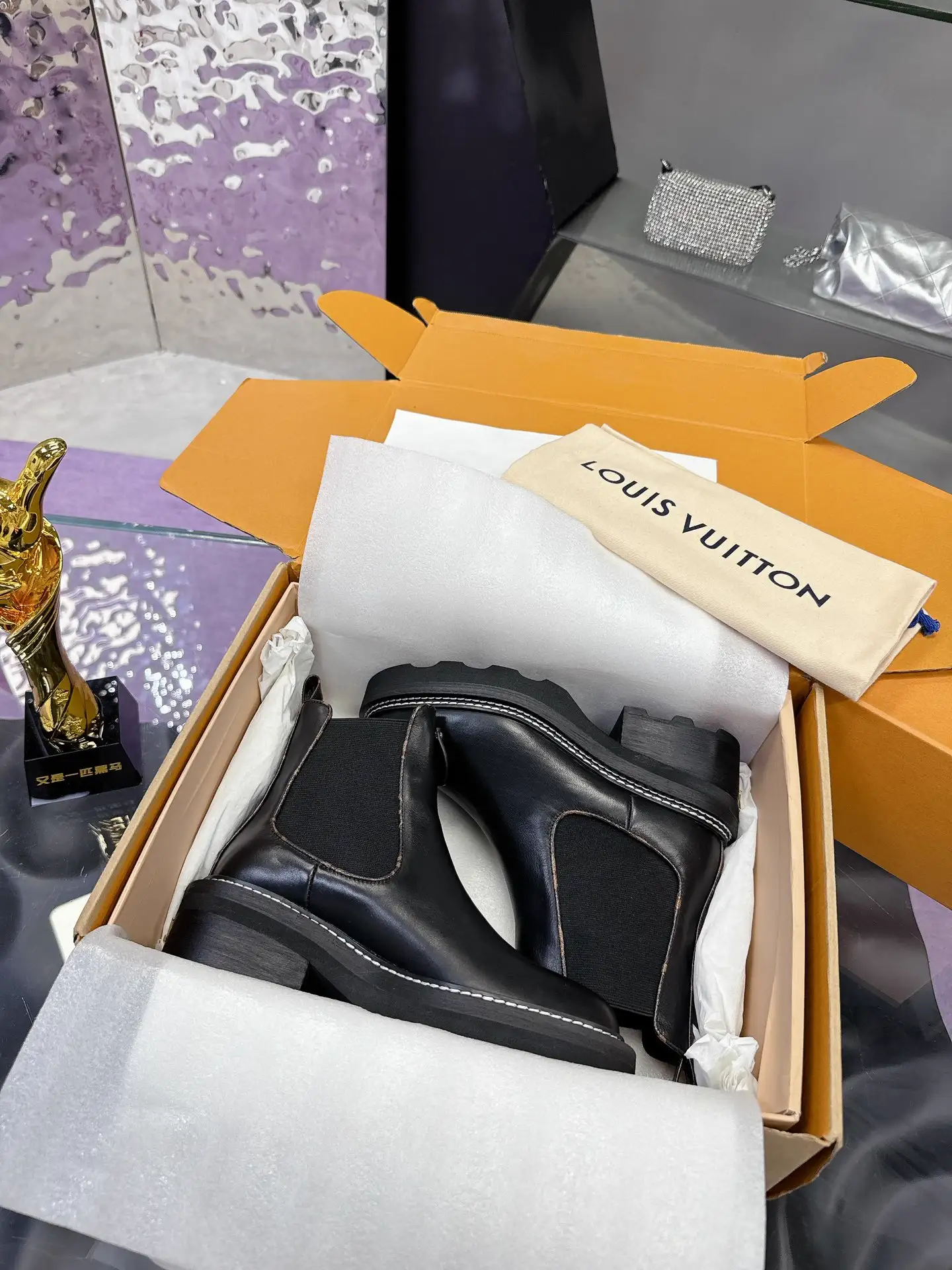 Louis Vuitton Beaubourg Suede Calf Leather Ankle Boot image 1