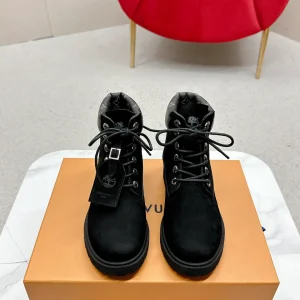 Louis Vuitton x Timberland Monogram Embossed Suede Ankle Boots image 1