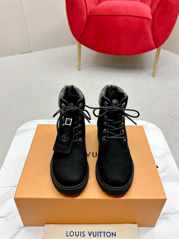 Louis Vuitton x Timberland Monogram Embossed Suede Ankle Boots image 1