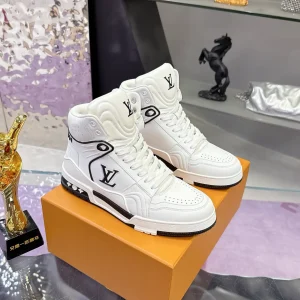 LV 2025 Runway Milan Men's High-Top Trainer image 1