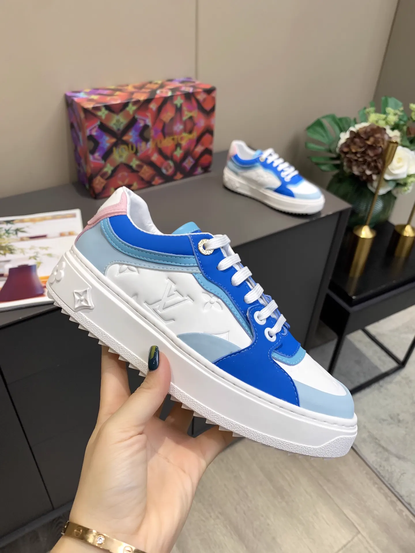 Time Out Louis Vuitton Monogram Lambskin Sneakers image 1