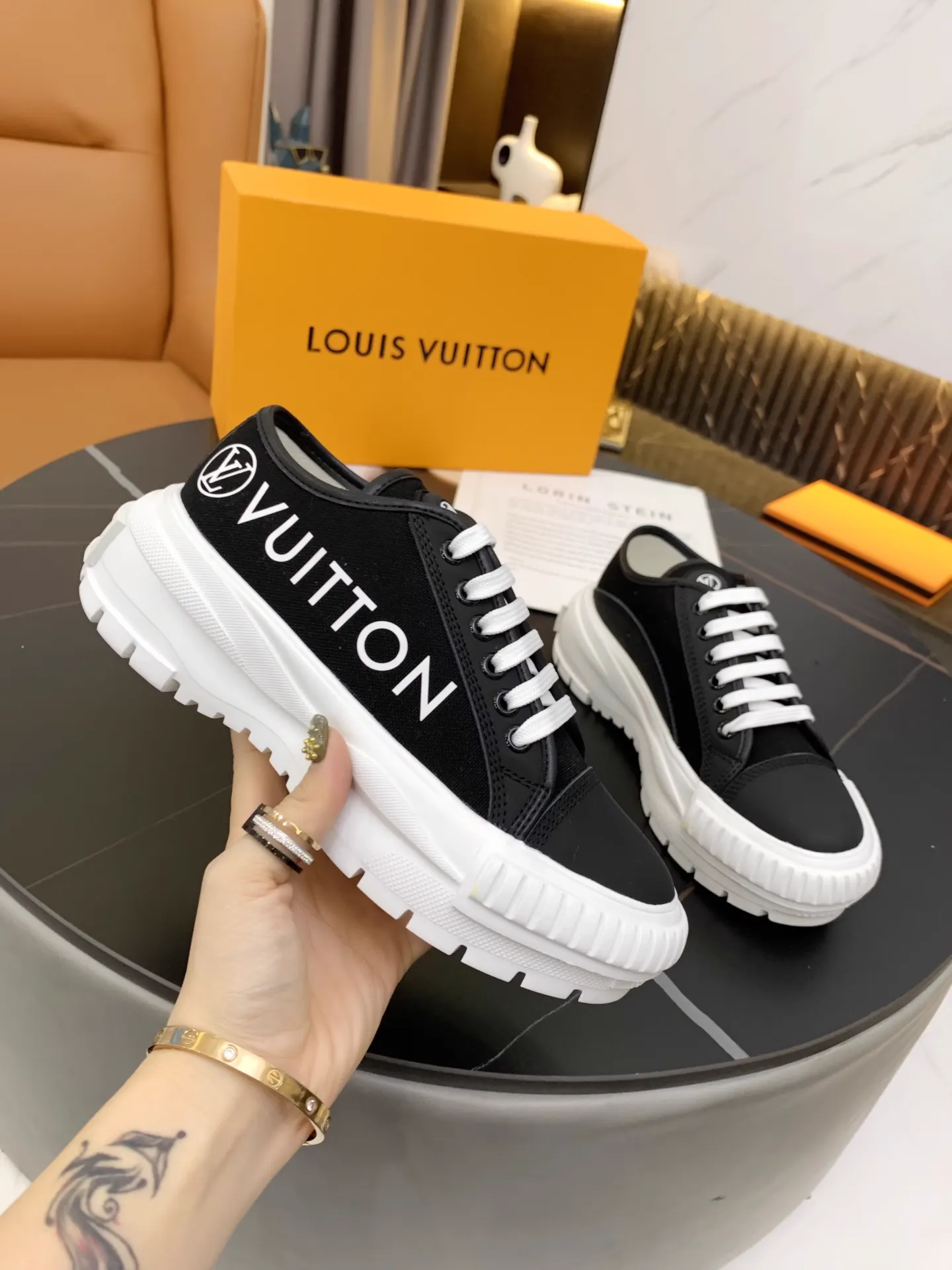 Squad Louis Vuitton Canvas Sneakers image 1