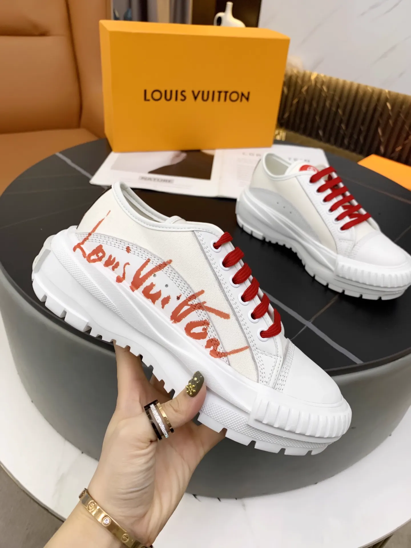 Louis Vuitton Canvas Platform Sneakers image 1
