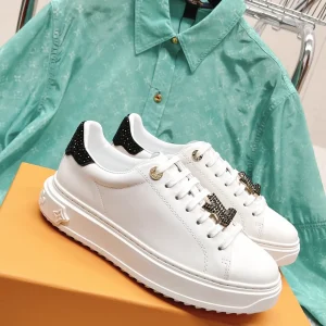 LV 2023 New Letter Rhinestone White Sneakers image 1