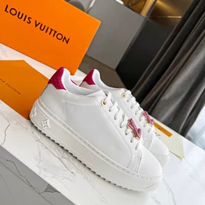 LV New Letter Rhinestone White Sneakers image 1