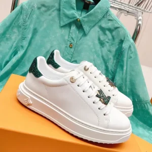 LV Letter Crystal White Sports Shoes New Style image 1