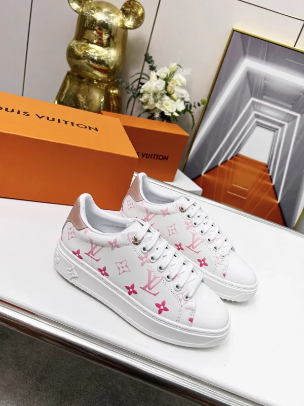 Louis Vuitton Time Out White Leather Sneakers image 1