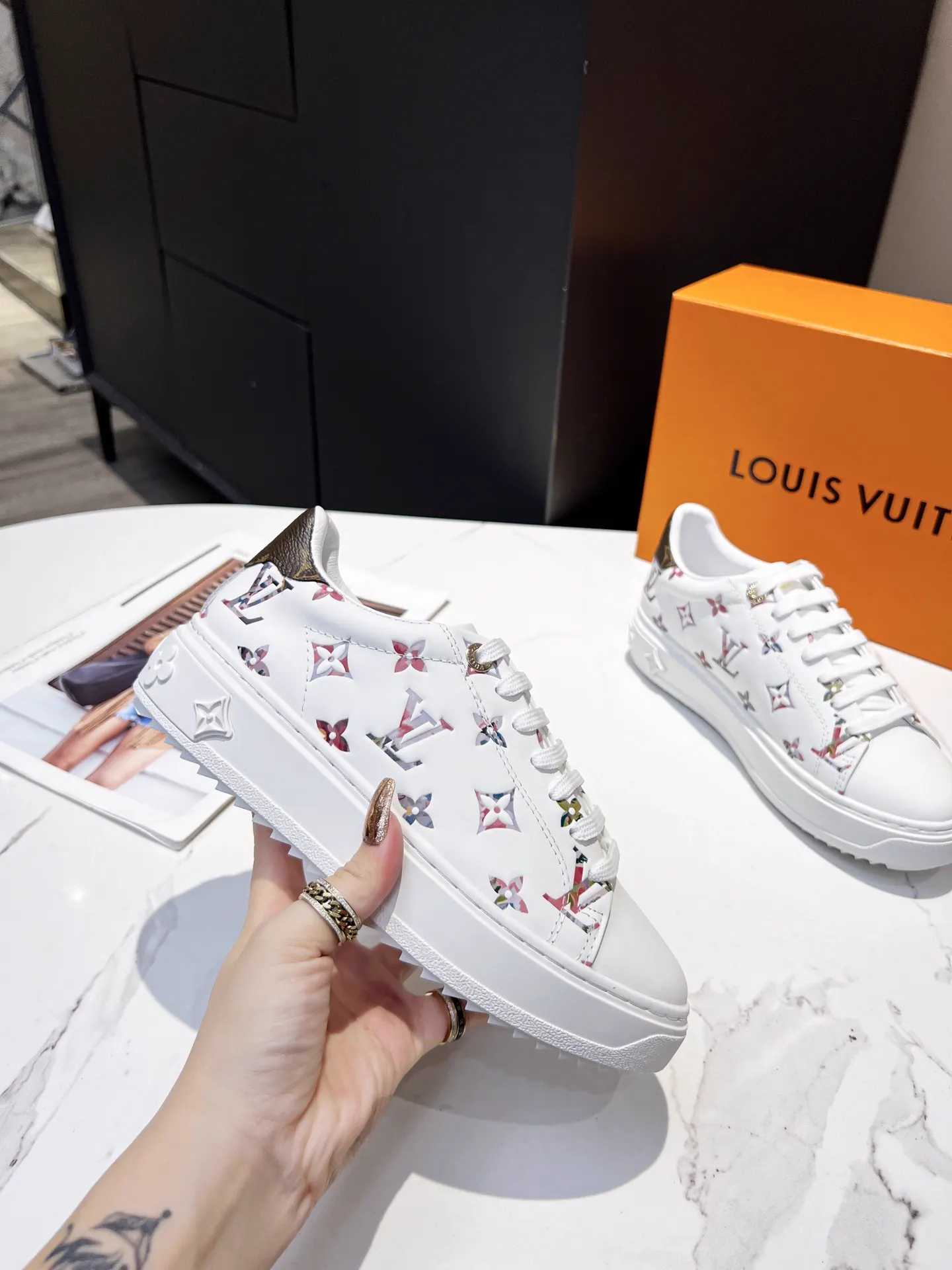 Time Out LV White Sneakers image 1