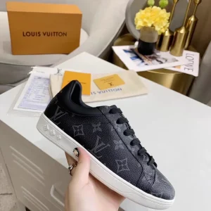 Louis Vuitton White Leather Sneakers image 1