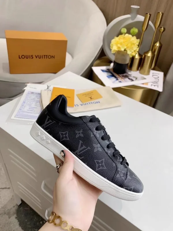 Louis Vuitton White Leather Sneakers image 1