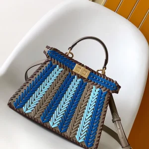 FENDI Peekaboo ISeeU Woven Top Handle Bag image 1