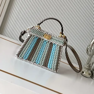 FENDI Woven Peekaboo ISeeU Mini Top Handle Bag image 1