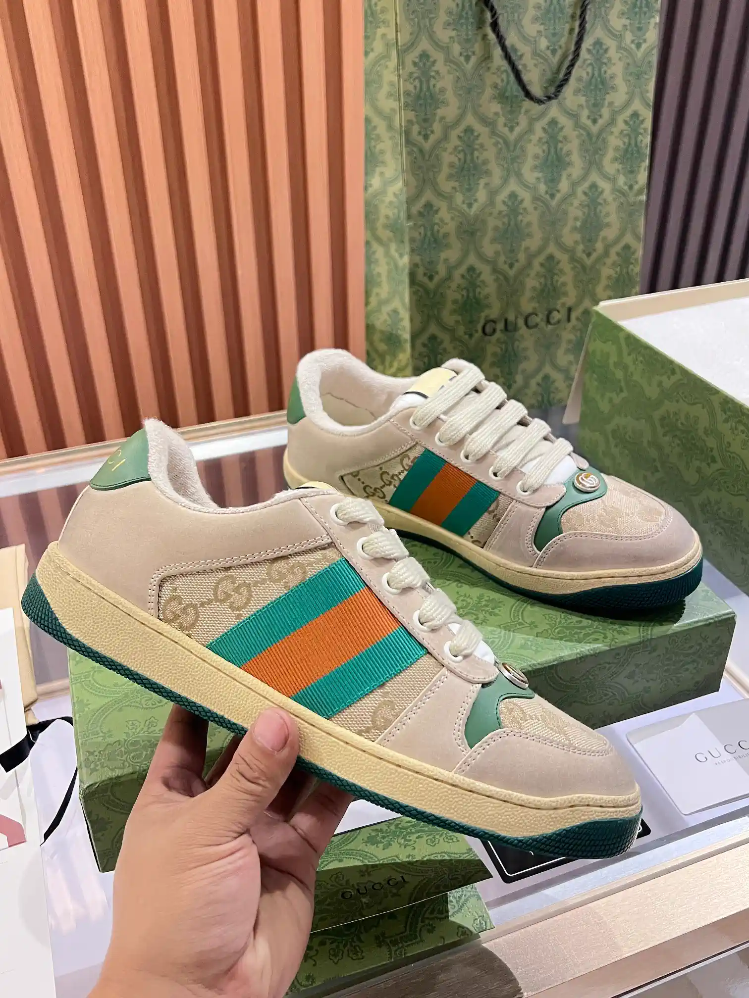 Gucci Women's Distressed Casual Sneakers image 1