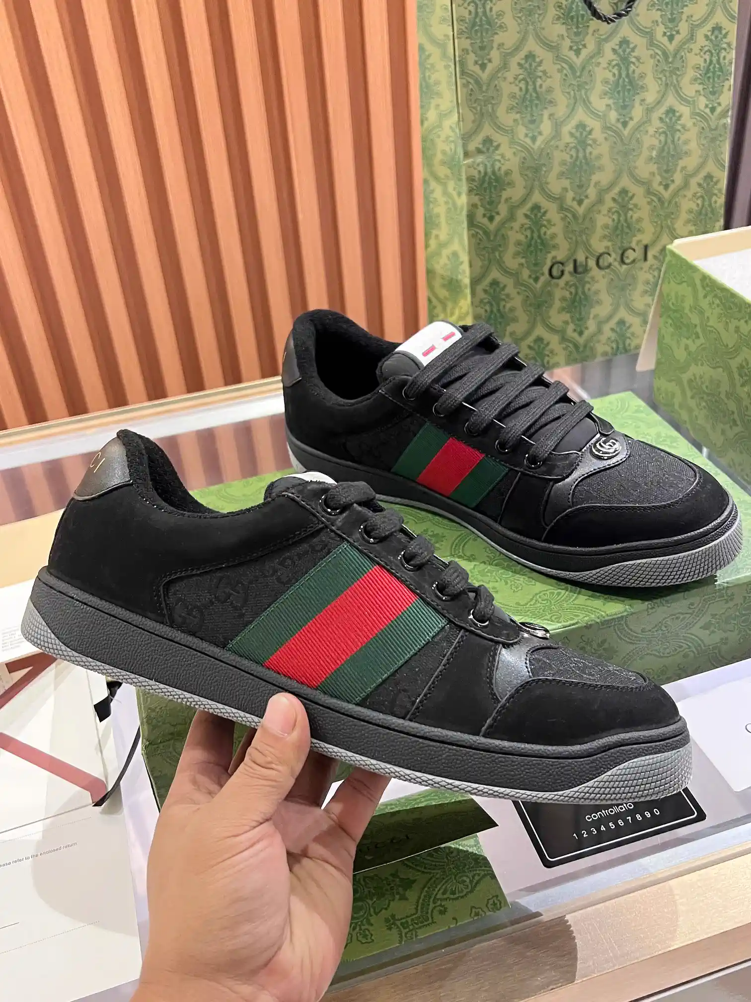 Gucci Women's Distressed Casual Sneakers image 1