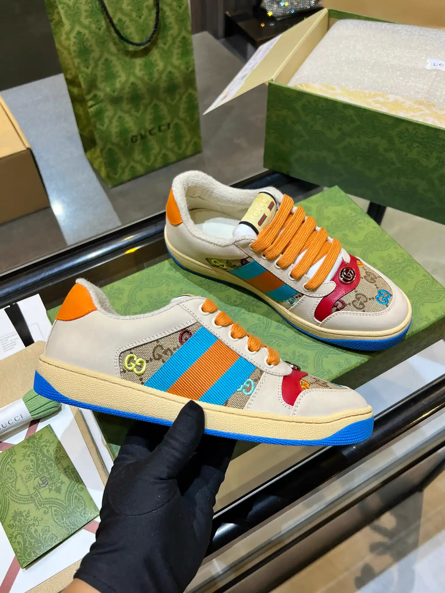 Gucci Women's Distressed Casual Sneakers image 1