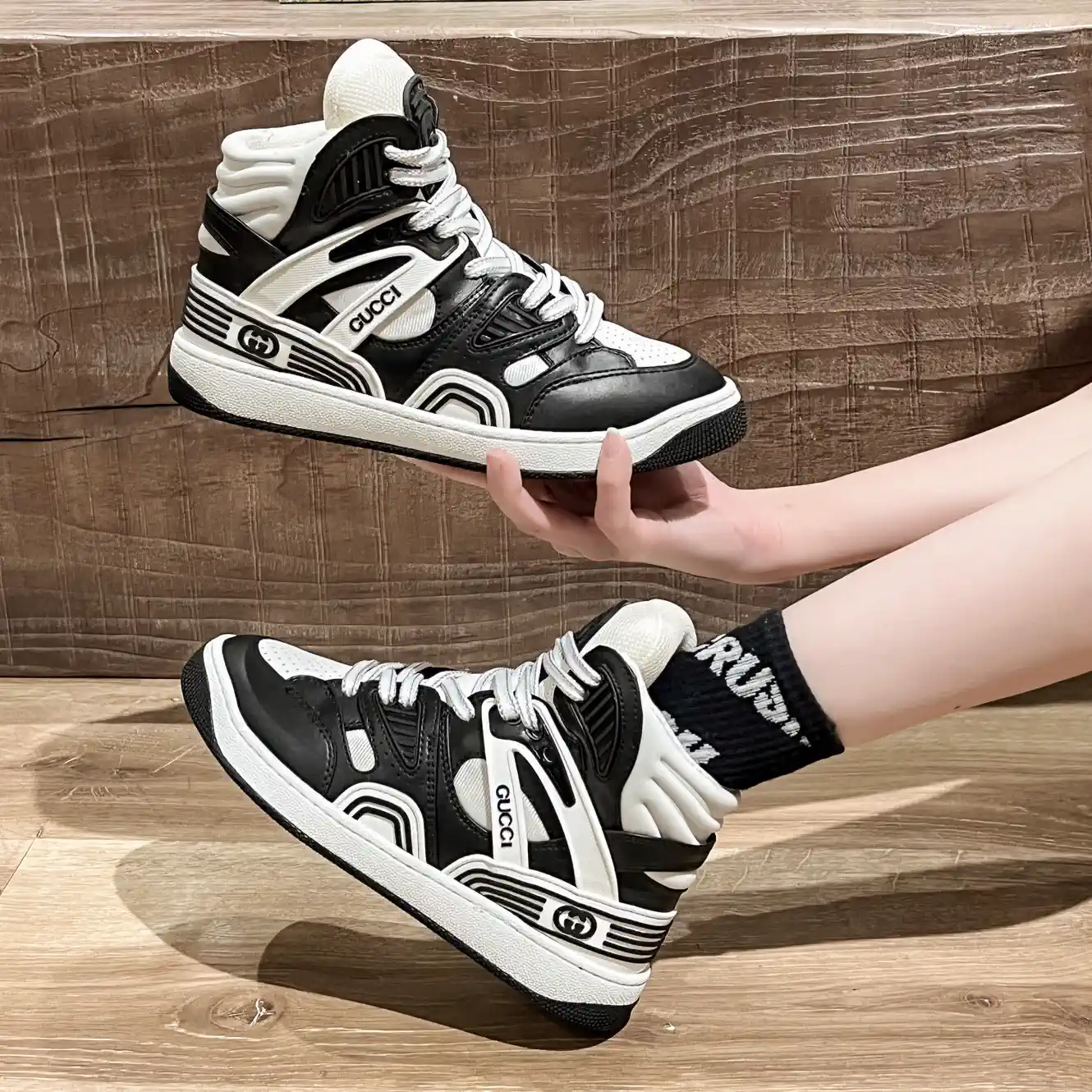 Gucci Basket High-Top Sneakers image 1