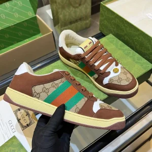 Gucci Distressed Low-Top Casual Sneakers image 1