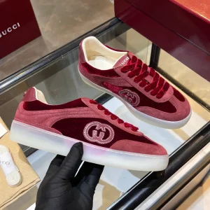 Gucci Velvet Low-Top Sneakers image 1