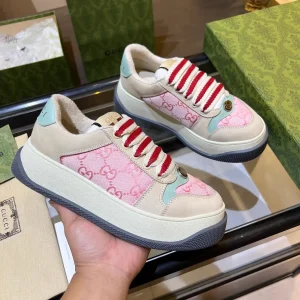 Gucci GG Canvas Platform Sneakers with Leather Details image 1