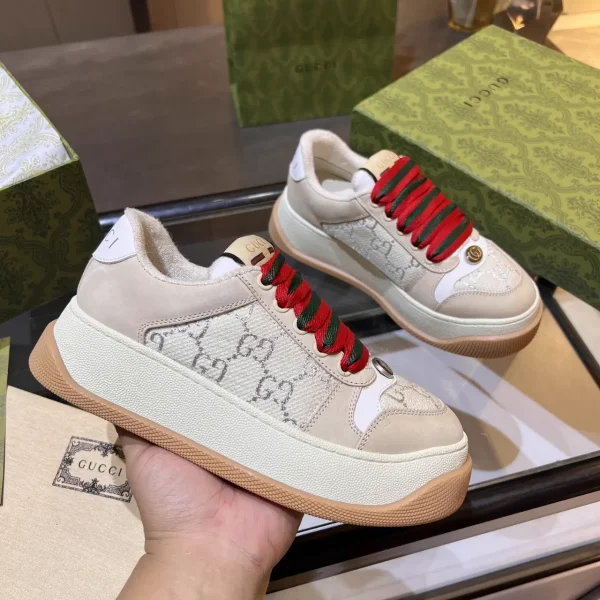 Gucci GG Canvas Platform Sneakers with Leather Details image 1